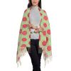 DRTGEDS Watermelon Green Cashmere Scarf Wrap Shawl,Scarf For Women Cashmere Neck Scarf Winter Scarf Fall Classic Warm view 3