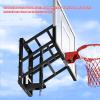 Wall Mount Basketball Hoop with 54"x32" Tempered Glass Backboard, Ideal for Gyms Garages and Schools, Suitable for Outdoor and Indoor Use Adjustable Height view 2