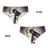 NOUZU Microphone With Music Note Print Women'S Underwear Soft Underpants High Waist Breathable Briefs Ladies Stretch Panties Black view 4