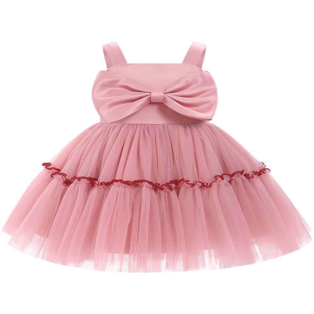 Baby Girls Dress: Baby Girls Tutu Dress Summer Spring Backless Princess Pageant Wedding Birthday Party Dresses Ruffle Tulle Bowknot Sundress Flower Girl Dresses for Babies Pink 2-3T