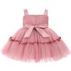 Baby Girls Dress: Baby Girls Tutu Dress Summer Spring Backless Princess Pageant Wedding Birthday Party Dresses Ruffle Tulle Bowknot Sundress Flower Girl Dresses for Babies Pink 2-3T view 2