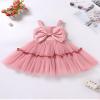 Baby Girls Dress: Baby Girls Tutu Dress Summer Spring Backless Princess Pageant Wedding Birthday Party Dresses Ruffle Tulle Bowknot Sundress Flower Girl Dresses for Babies Pink 2-3T view 3