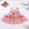Baby Girls Dress: Baby Girls Tutu Dress Summer Spring Backless Princess Pageant Wedding Birthday Party Dresses Ruffle Tulle Bowknot Sundress Flower Girl Dresses for Babies Pink 2-3T view 4