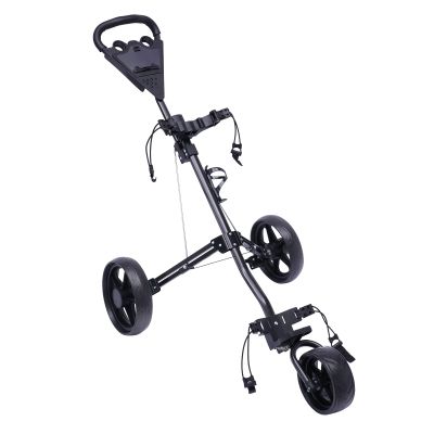 Golf Push Cart, Lightweight Aluminum Collapsible 3 Wheels Golf Push Cart, Lightweight Folding Walking Push Cart, Golf Trolley with Foot Brake Open and Close in ONE Second-Free Cup Holder Included