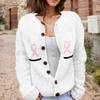 Akivide Women's Fall Cute Floral Print Open Front Knit Cardigan Sweater Winter Casual Loose Button Down Long Sleeve Coat view 2