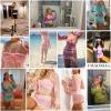 YMADREIG Womens Mermaid Top Sparkle Sequin Short Skirt Set Sexy 3 Piece Party Outfits Y2k Crochet Knitted Mesh Crop Tops view 4