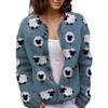 Akivide Women's Fall Cute Floral Print Open Front Knit Cardigan Sweater Winter Casual Loose Button Down Long Sleeve Coat
