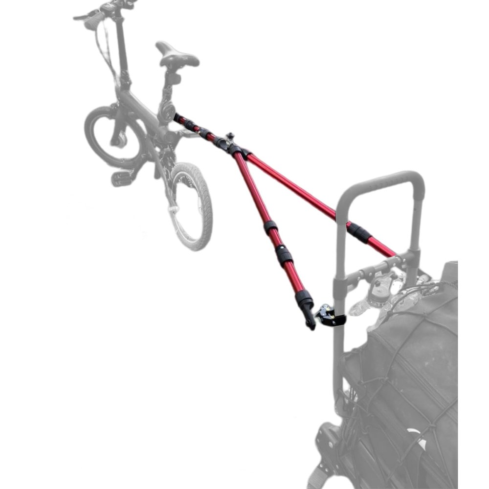 Bike Trailer Hitch Connector for Portable Folding Wagon - Bicycle Trailer for Collapsible Cart, Steel Garden Wagon - Sports, Grocery, Shopping, Camping