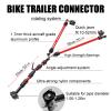 Bike Trailer Hitch Connector for Portable Folding Wagon - Bicycle Trailer for Collapsible Cart, Steel Garden Wagon - Sports, Grocery, Shopping, Camping view 2