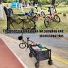 Bike Trailer Hitch Connector for Portable Folding Wagon - Bicycle Trailer for Collapsible Cart, Steel Garden Wagon - Sports, Grocery, Shopping, Camping view 4
