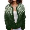 Akivide Women's Fall Cute Floral Print Open Front Knit Cardigan Sweater Winter Casual Loose Button Down Long Sleeve Coat