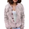 Akivide Women's Fall Cute Floral Print Open Front Knit Cardigan Sweater Winter Casual Loose Button Down Long Sleeve Coat