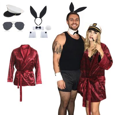 ATTBEA Halloween 8 PCS Costume for Unisex, Mogul Outfits Jacket Robe Coat Sailor Hat ThePajamaMan