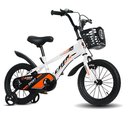 DEYGIA Kids Bike, 14 Inch Bike with Training Wheels for Boys and Girls Ages 3-5 Years, Sports Kids' Bicycles, Bicycle for Kids, Easy Assembly - White