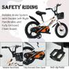 DEYGIA Kids Bike, 14 Inch Bike with Training Wheels for Boys and Girls Ages 3-5 Years, Sports Kids' Bicycles, Bicycle for Kids, Easy Assembly - White view 3