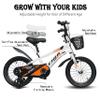 DEYGIA Kids Bike, 14 Inch Bike with Training Wheels for Boys and Girls Ages 3-5 Years, Sports Kids' Bicycles, Bicycle for Kids, Easy Assembly - White view 4