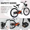 DEYGIA Kids Bike, 20 Inch Bike with Kickstand for Boys and Girls Ages 10-12 Years, Sports Kids' Bicycles for Kids, Bicycle for Kids, Easy Assembly - White view 3