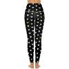 Black Love Leggings Women's Yoga Pants with Pockets Soft Sports Tummy Control Pants Suitable for Women's M view 3