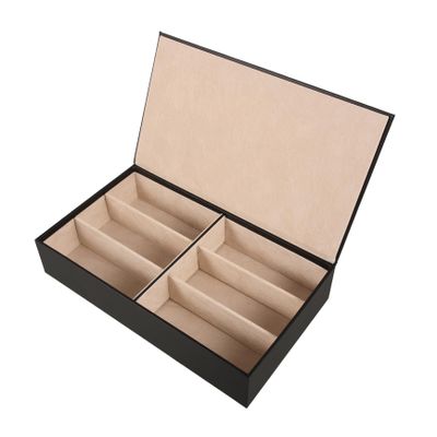 LIFKOME Sunglasses Display Box Compartments Elegant Eyeglasses Organizer for Home Travel Storage for Sunglasses and Eyewear Minimalist Design for Tidy Spaces