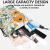 Cabreche Drawstring Backpack Draw String Sports Bags for Gym Travel Beach Waterproof Cute Sackpack Men Women Aesthetic (13"17")-Orange Flower view 4