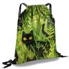 Cabreche Drawstring Backpack Draw String Sports Bags for Gym Travel Beach Waterproof Cute Sackpack Men Women Aesthetic (13"17")-Cat view 1