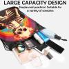 Cabreche Drawstring Backpack Draw String Sports Bags for Gym Travel Beach Waterproof Cute Sackpack Men Women Aesthetic (13"17")-Rainbow Skull view 4