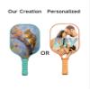 KUAVETO Carbon Fiber Pickleball Paddles Set, All The DIY Fun You can Have with Squirrel-BN3197 Pattern Custom Made Honeycomb Polymer Core- Includes 2 Paddles, 4 Balls, and a Carry Bag view 3