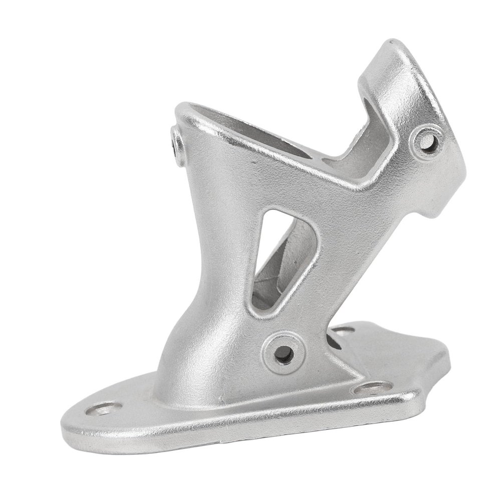 Flag Pole Holder 316 Stainless Steel Flagpole Bracket Mounting Base Heavy Duty Flag Bracket for Yacht Boat Fishing Boat (Electroplated