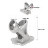 Flag Pole Holder 316 Stainless Steel Flagpole Bracket Mounting Base Heavy Duty Flag Bracket for Yacht Boat Fishing Boat (Electroplated view 2