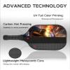 KUAVETO Carbon Fiber Pickleball Paddles Set, All The DIY Fun You can Have with Motorcycle-BV1440 Pattern Custom Made Honeycomb Polymer Core- Includes 2 Paddles, 4 Balls, and a Carry Bag view 4