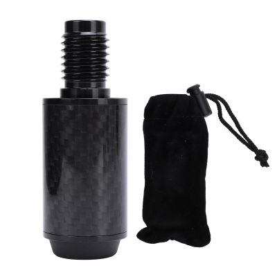 POENVFPO Pool Extension, Versatile 2 Inch Carbon Fiber Billiard Stick End Extended Adapter with Bumper for Length Increasing