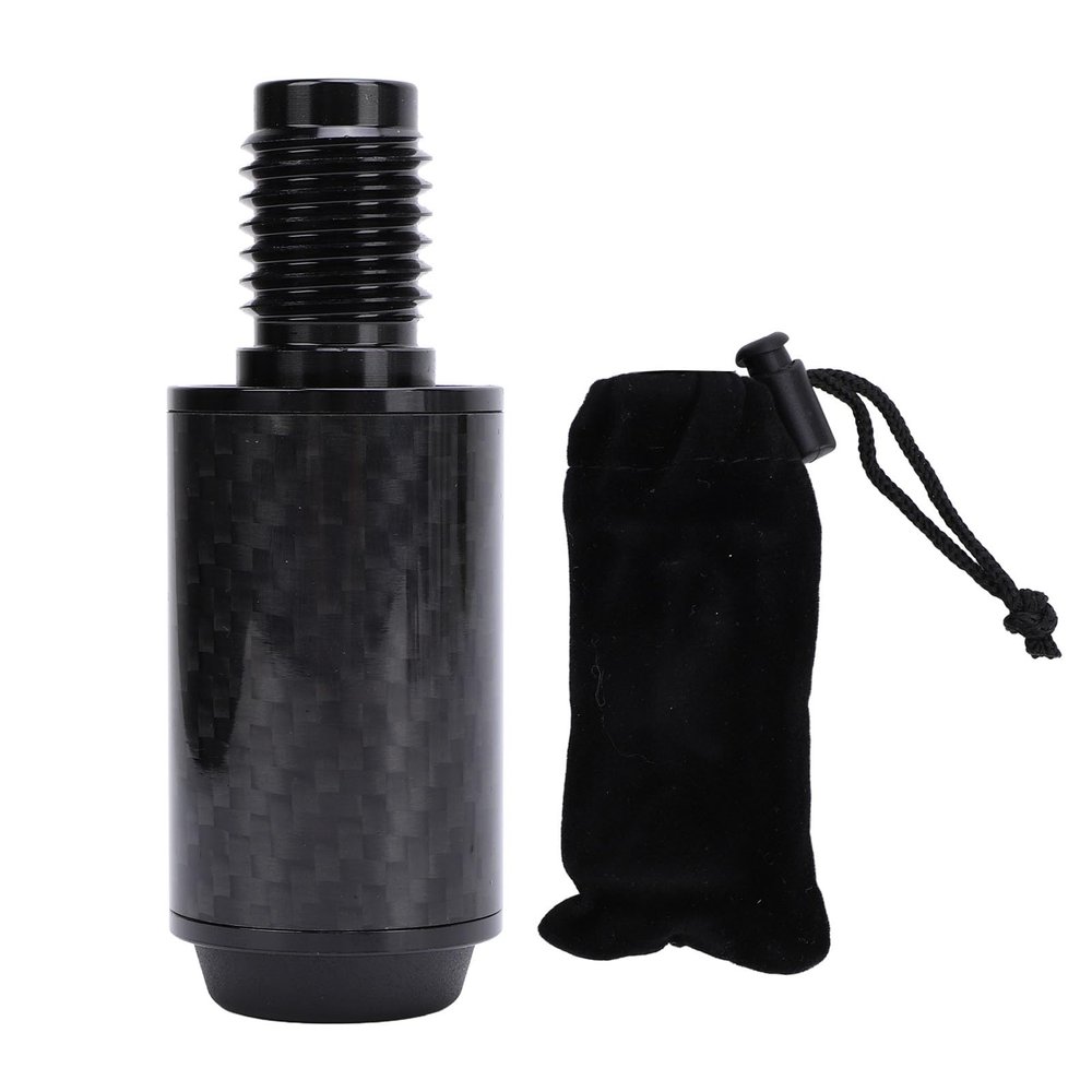 POENVFPO Pool Extension, Versatile 2 Inch Carbon Fiber Billiard Stick End Extended Adapter with Bumper for Length Increasing