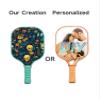 KUAVETO Carbon Fiber Pickleball Paddles Set, All The DIY Fun You can Have with Skeleton-BV1567 Pattern Custom Made Honeycomb Polymer Core- Includes 2 Paddles, 4 Balls, and a Carry Bag view 3