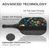 KUAVETO Carbon Fiber Pickleball Paddles Set, All The DIY Fun You can Have with Skeleton-BV1567 Pattern Custom Made Honeycomb Polymer Core- Includes 2 Paddles, 4 Balls, and a Carry Bag view 4