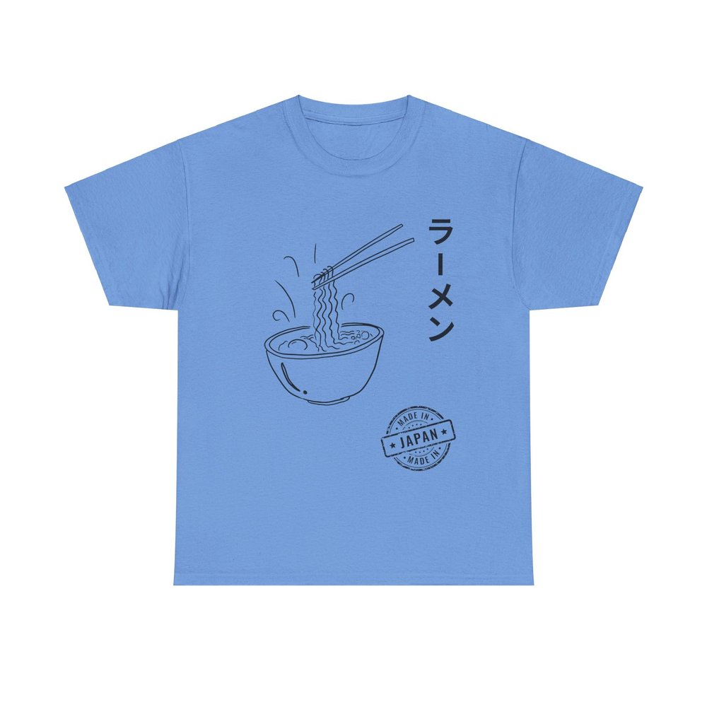 Japanese Ramen T-Shirt - Retro Noodles Bowl Graphic - Cute Kawaii Foodie Gift - Anime Style Japan Lover Apparel, Ramen Lover Carolina Blue