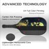 KUAVETO Carbon Fiber Pickleball Paddles Set, All The DIY Fun You can Have with Skeleton-BV1573 Pattern Custom Made Honeycomb Polymer Core- Includes 2 Paddles, 4 Balls, and a Carry Bag view 4