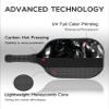 KUAVETO Carbon Fiber Pickleball Paddles Set, All The DIY Fun You can Have with Motorcycle-BV1714 Pattern Custom Made Honeycomb Polymer Core- Includes 2 Paddles, 4 Balls, and a Carry Bag view 4