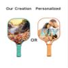 KUAVETO Carbon Fiber Pickleball Paddles Set, All The DIY Fun You can Have with Candy-BV1320 Pattern Custom Made Honeycomb Polymer Core- Includes 2 Paddles, 4 Balls, and a Carry Bag view 3