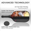 KUAVETO Carbon Fiber Pickleball Paddles Set, All The DIY Fun You can Have with Candy-BV1320 Pattern Custom Made Honeycomb Polymer Core- Includes 2 Paddles, 4 Balls, and a Carry Bag view 4