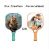 KUAVETO Carbon Fiber Pickleball Paddles Set, All The DIY Fun You can Have with Squirrel-BN3269 Pattern Custom Made Honeycomb Polymer Core- Includes 2 Paddles, 4 Balls, and a Carry Bag view 3