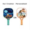 KUAVETO Carbon Fiber Pickleball Paddles Set, All The DIY Fun You can Have with Motorcycle-BV1457 Pattern Custom Made Honeycomb Polymer Core- Includes 2 Paddles, 4 Balls, and a Carry Bag view 3