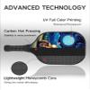 KUAVETO Carbon Fiber Pickleball Paddles Set, All The DIY Fun You can Have with Motorcycle-BV1457 Pattern Custom Made Honeycomb Polymer Core- Includes 2 Paddles, 4 Balls, and a Carry Bag view 4