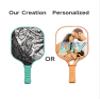KUAVETO Carbon Fiber Pickleball Paddles Set, All The DIY Fun You can Have with Squirrel-BN3150 Pattern Custom Made Honeycomb Polymer Core- Includes 2 Paddles, 4 Balls, and a Carry Bag view 3
