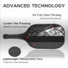 KUAVETO Carbon Fiber Pickleball Paddles Set, All The DIY Fun You can Have with Squirrel-BN3150 Pattern Custom Made Honeycomb Polymer Core- Includes 2 Paddles, 4 Balls, and a Carry Bag view 4