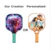 KUAVETO Carbon Fiber Pickleball Paddles Set, All The DIY Fun You can Have with Candy-BV1309 Pattern Custom Made Honeycomb Polymer Core- Includes 2 Paddles, 4 Balls, and a Carry Bag view 3