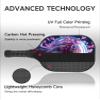 KUAVETO Carbon Fiber Pickleball Paddles Set, All The DIY Fun You can Have with Candy-BV1309 Pattern Custom Made Honeycomb Polymer Core- Includes 2 Paddles, 4 Balls, and a Carry Bag view 4