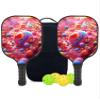 KUAVETO Carbon Fiber Pickleball Paddles Set, All The DIY Fun You can Have with Candy-BV1307 Pattern Custom Made Honeycomb Polymer Core- Includes 2 Paddles, 4 Balls, and a Carry Bag view 1