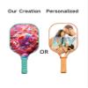 KUAVETO Carbon Fiber Pickleball Paddles Set, All The DIY Fun You can Have with Candy-BV1307 Pattern Custom Made Honeycomb Polymer Core- Includes 2 Paddles, 4 Balls, and a Carry Bag view 3