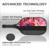 KUAVETO Carbon Fiber Pickleball Paddles Set, All The DIY Fun You can Have with Candy-BV1307 Pattern Custom Made Honeycomb Polymer Core- Includes 2 Paddles, 4 Balls, and a Carry Bag view 4