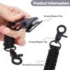 SUPERFINDINGS 2 Pcs Single-Head Tactical Glove Clip Workers' Glove Clip Glove Holder with Elasticized Snap Hook and Black Polyester Strap Gloves Hat Towel Keeper for Belt Bags Strap view 3
